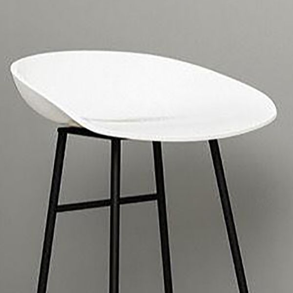 Modern Backrest Armless Counter Stool Iron Cafe Bar Stool with Acrylic Seat