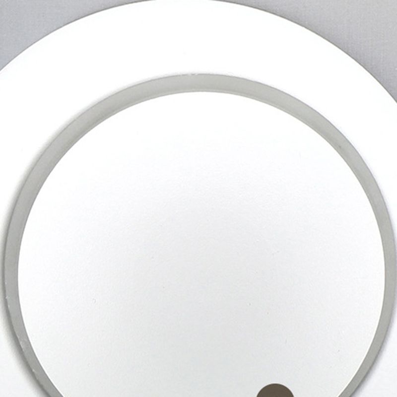 Round Disc Shape Wall Lamp Modern Style Acrylic 1 Light Sconce in White