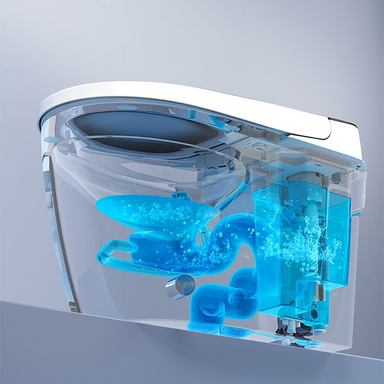 Modern Floor Mount Skirted Toilet Bowl Siphon Jet Toilet with Seat for Bathroom