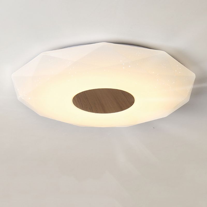 Bois Geometric Flush Ceiling Light Modern 1 Light Flush Ceiling Light Fixtures in Brown