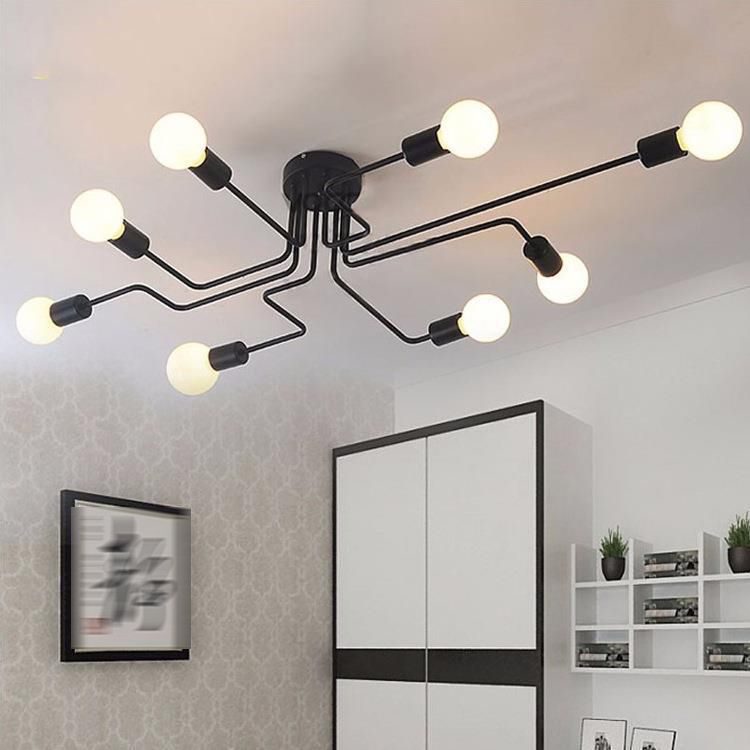 Sputnik Flush Ceiling Light Minimalism Metal Flush Mount for Dining Room