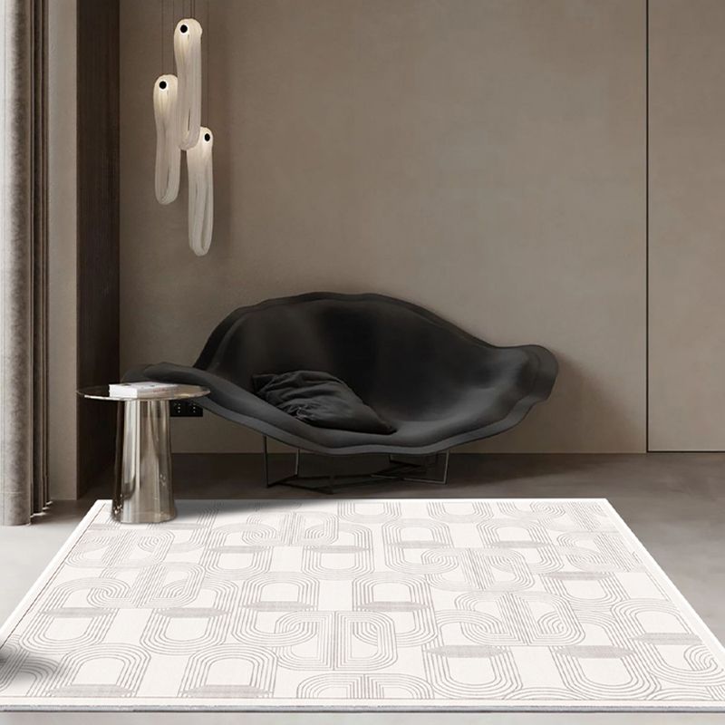 Alfombra casual blanca mezcla hebilla de hebilla alfombra interior mancha alfombra para sala de estar