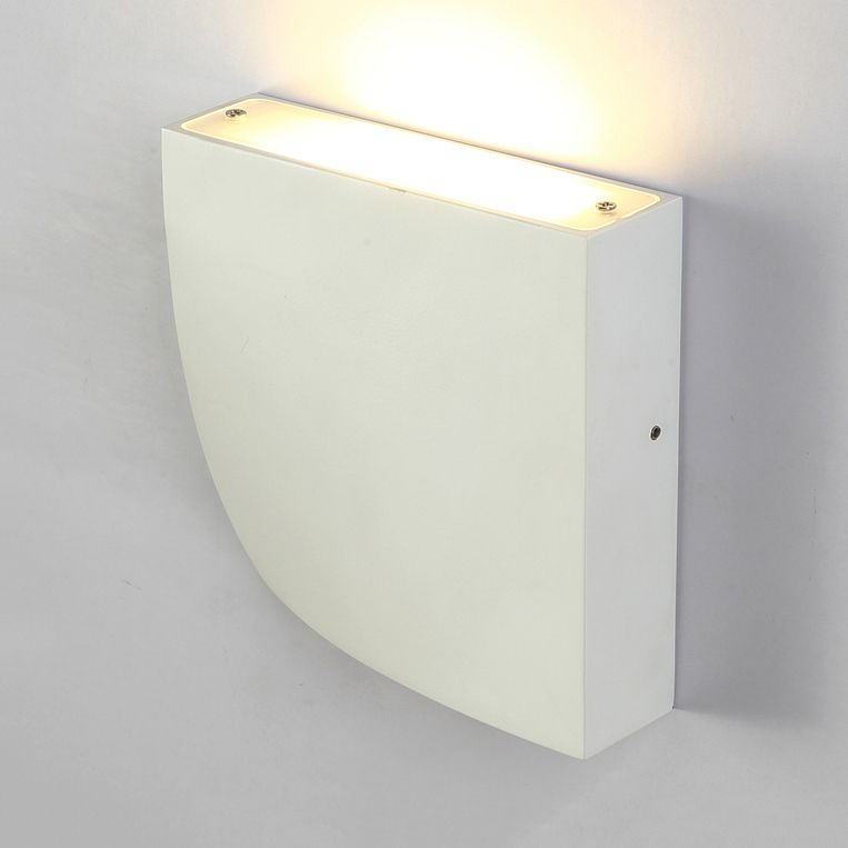 Modernismo in stile curvo con lampada da parete con fonce curvo metallo 5,5 "/10" Larghezza LED LAMPAGNO SALO DEL SOGGIORNO in nero/bianco