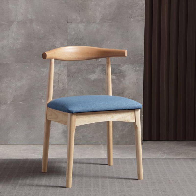 Glam Style Side Chair Wooden Open Back Indoor Dining Side Chair