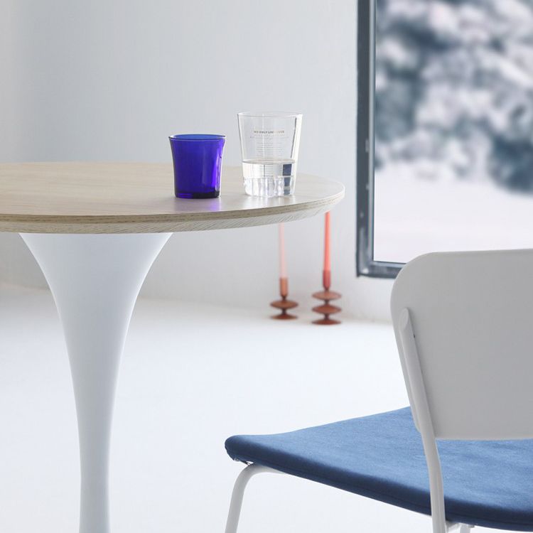 Contemporary Casual Dining Table Round Top Dinner Table Kitchen Home