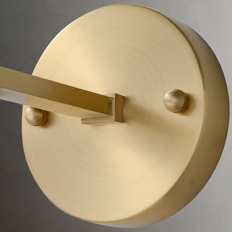 Contemporary White Shade Wall Sconce Lighting Glass Shade Wall Lamp for Living Room