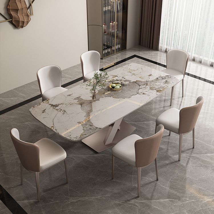 Glam 1/2/5/6/7 Pieces Dining Room Set Sintered Stone Dining Table
