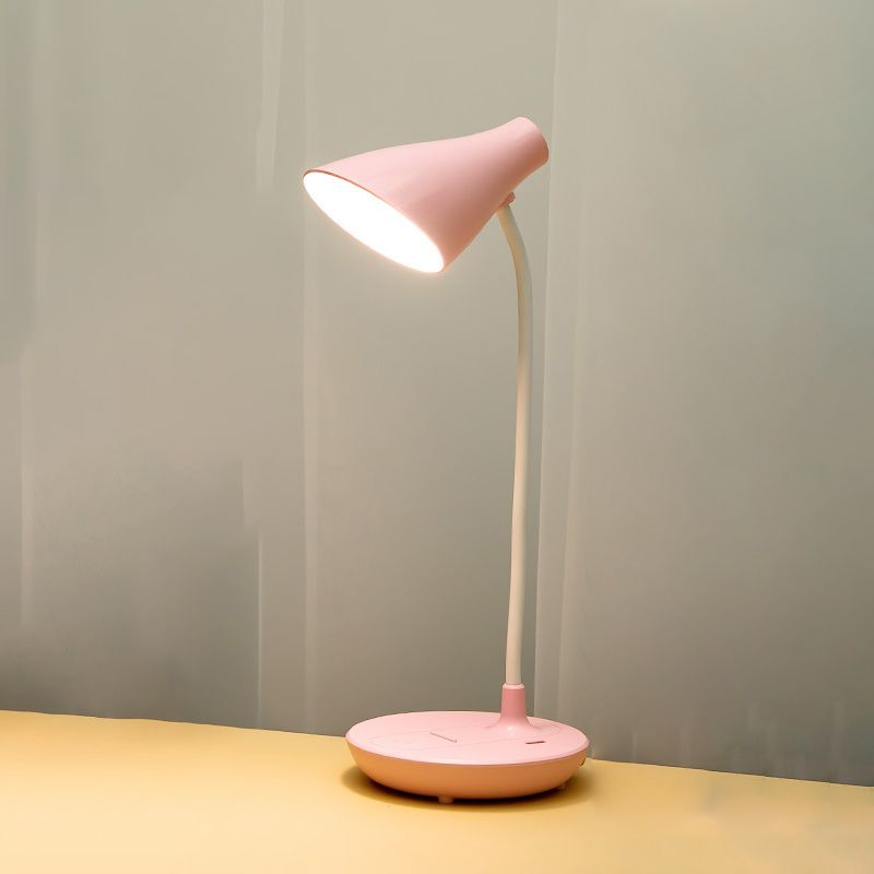 Modern Cone Table Lamp Plastic 1 Light Night Table Lamps in Multi-Colored