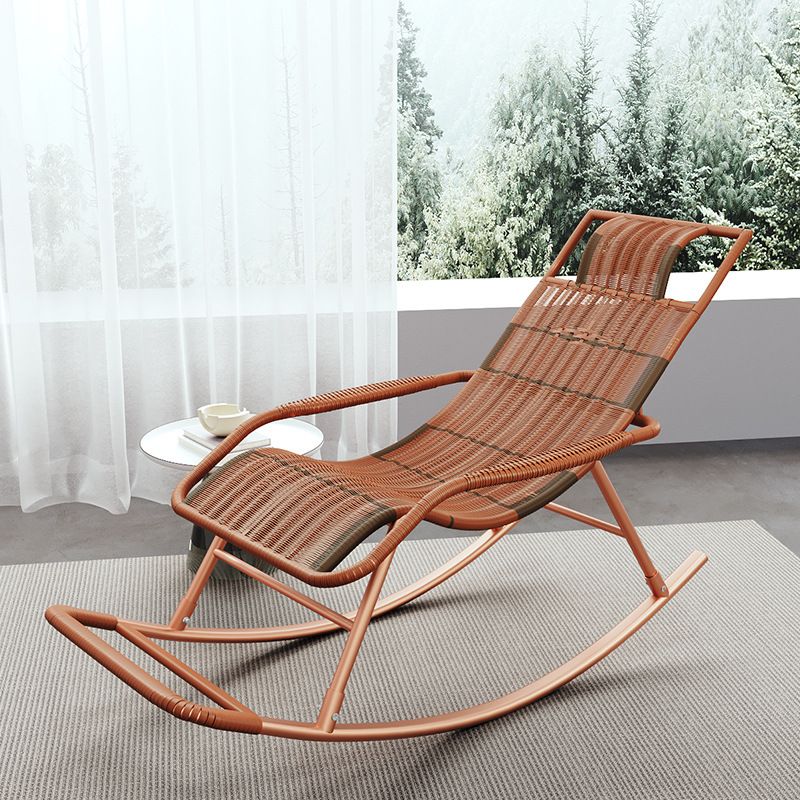 Modern Reclining Rocker Chair Wicker Rocking Chair for Home Decor