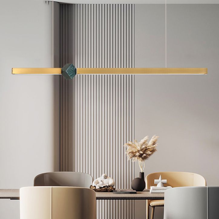 Modern Kitchen Pendant Light Linear Metal Pendant Lighting for Dining Room