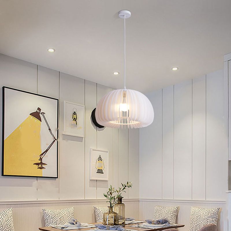 Forme de citrouille de style moderne Hanging Sconce Metal 1 Pendante lumineuse pour salle à manger