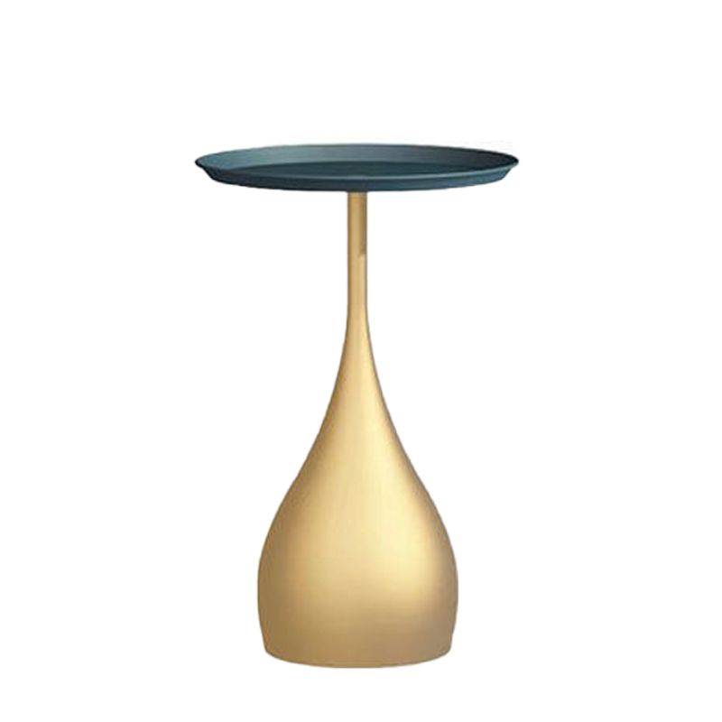 Round Pedestal Base Base Metal Table Medieval Modern Style Side Table