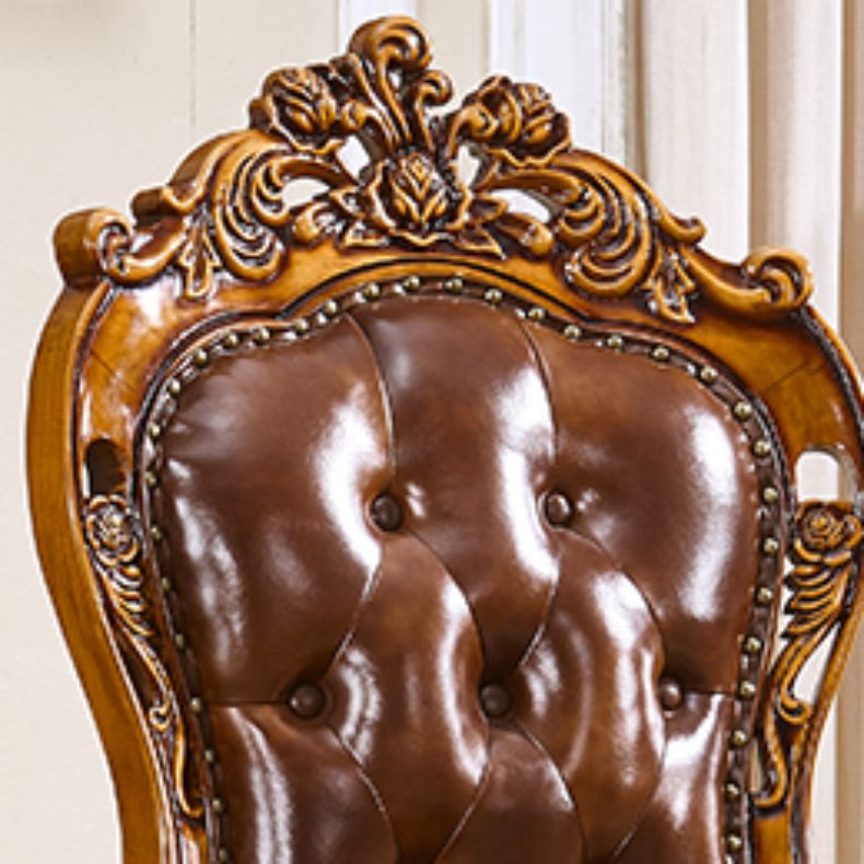 Solid Wood Dining Chairs Glam Style Armless Dining Chairs for Dining Room