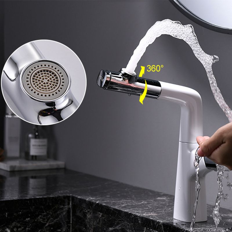 Contemporary Vessel Faucet Pull-out Faucet with One Knob Handle