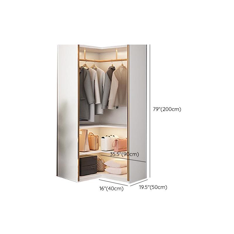 White Colour Wardrobe Armoire Contemporary Style Wooden Wardrobe Closet for Bedroom