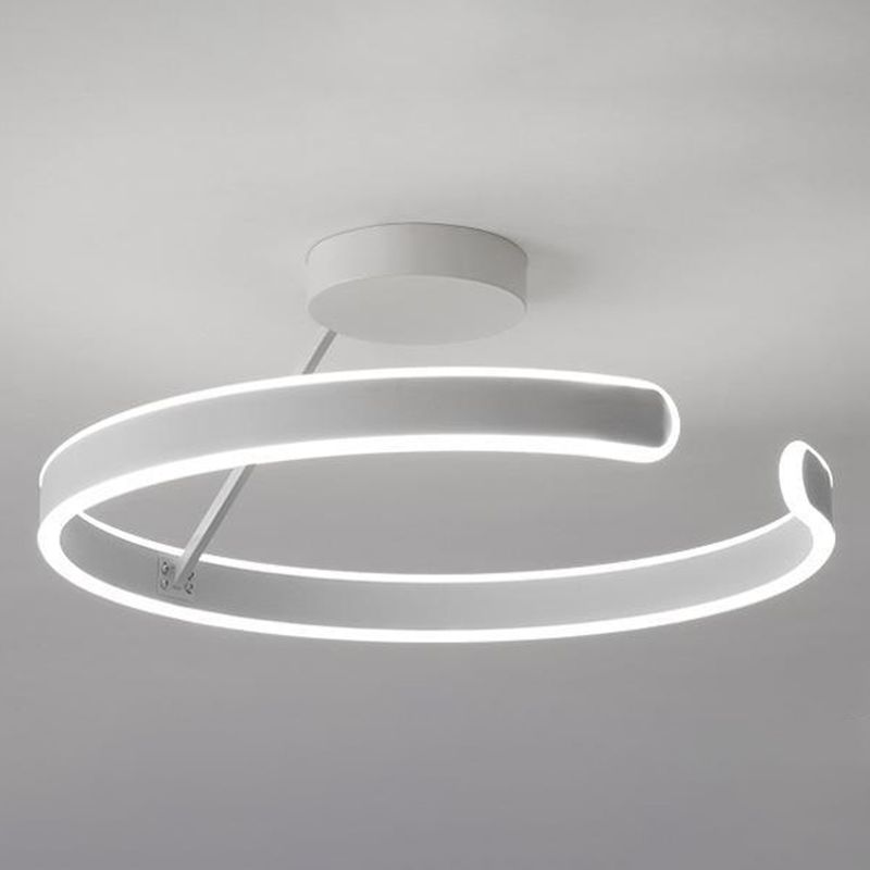 Modern Ceiling Light LED White Shaded Flush Mount Lighting for Foyer