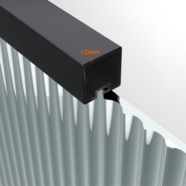 Metal and Glass Shower Door Simple Inline Black Shower Bath Door