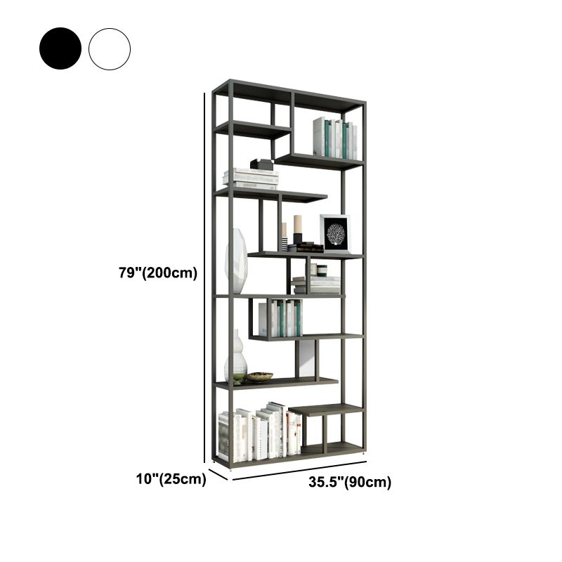 Industrial Metal Etagere Bookshelf Open Iron Bookshelf for Home Office