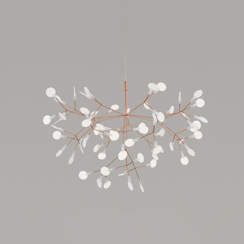 Lampada del lampadario postmoderno acrilico a LED da letto da letto di lucciola in oro rosa