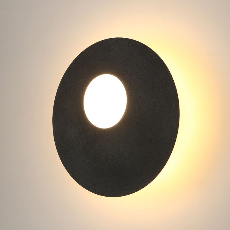 1-Light Unique Shape Wall Light Fixture Modern Wall Mounted Lighting in Black