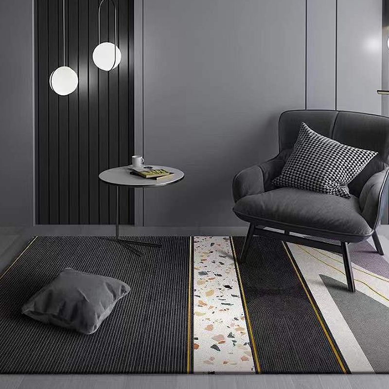 Hedendaagse matrixpatroon Tapijt Polyester Binnen Trut Petvriendelijk vloerkleed voor huizendecoratie