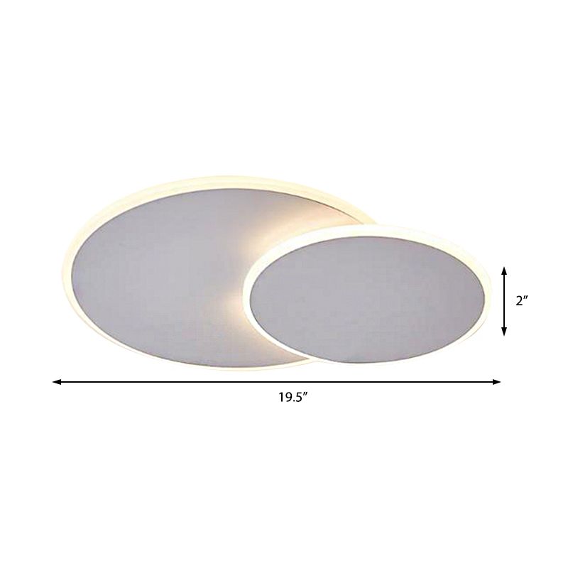16"/19.5" Overlapping Creative Flush Mount Light Modern Acrylic Round/Square/Triangle Flush Mount