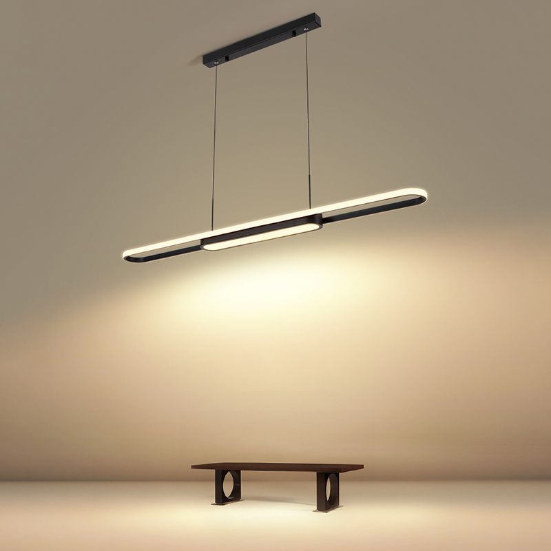 Nordic Modern Style Island Lamp Simple LED Hanging Lighting Fixture for Dining Room