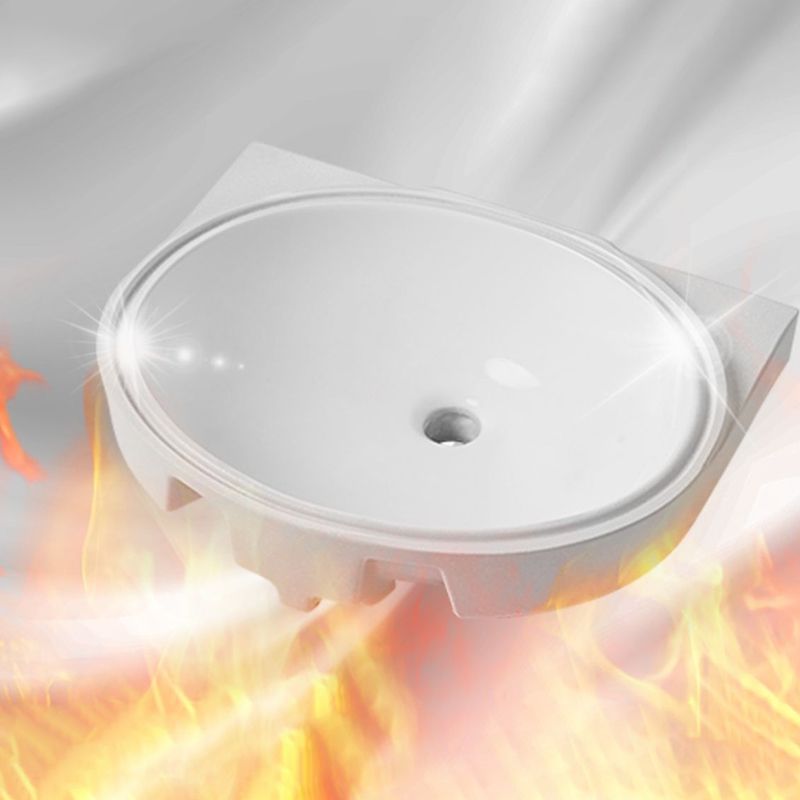 Modern Style Bathroom Sink Oval-shape Ceramic Bathroom Sink in White
