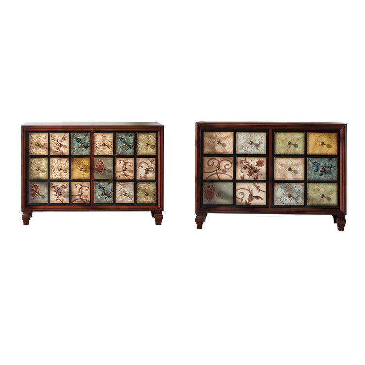 16.38/17.55 Width Coastal Storage Chest Dresser Solid Wood Dresser