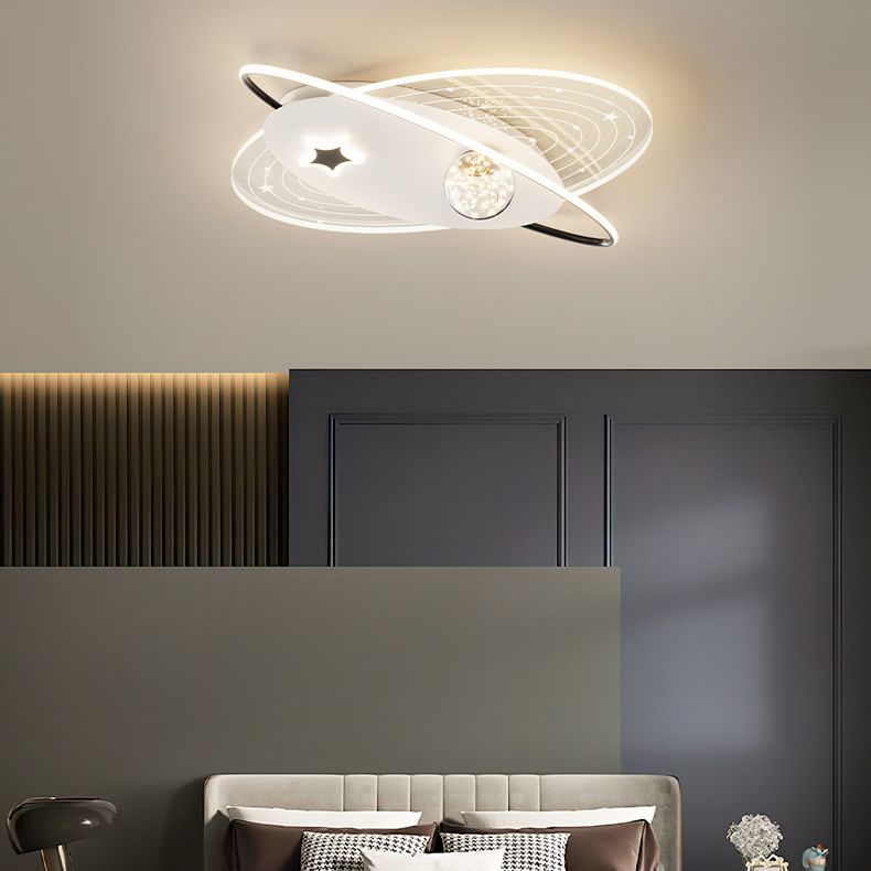 Assunzione moderna a filo in stile moderno a 4 luci a 4 luci in finitura nera