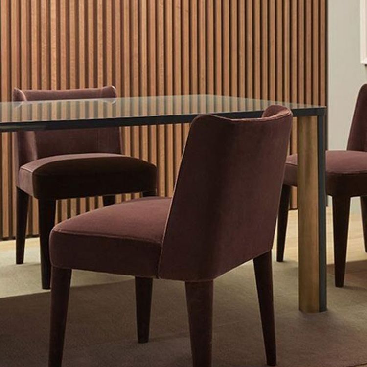 Sedia da pranzo con sedia da sedia da interno-esterno contemporanea con gambe in legno