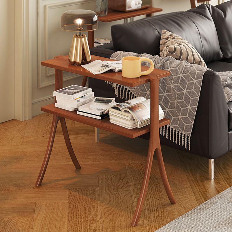 Modern Style Open Back Bookshelf Horizontal Bookcase with 2 Shelves