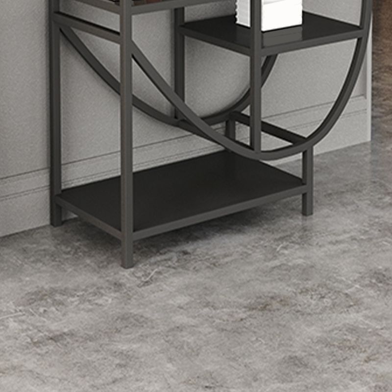 Industrial Open Back Bookshelf Freestanding Metal Book Shelf