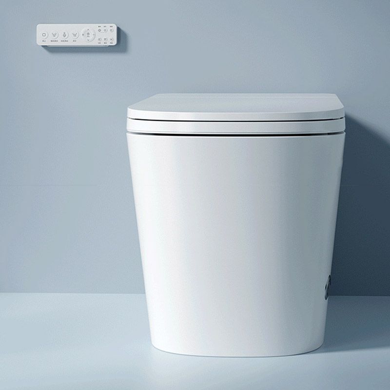 Modern White Skirted Toilet Bowl Siphon Jet Toilet with Seat for Bathroom