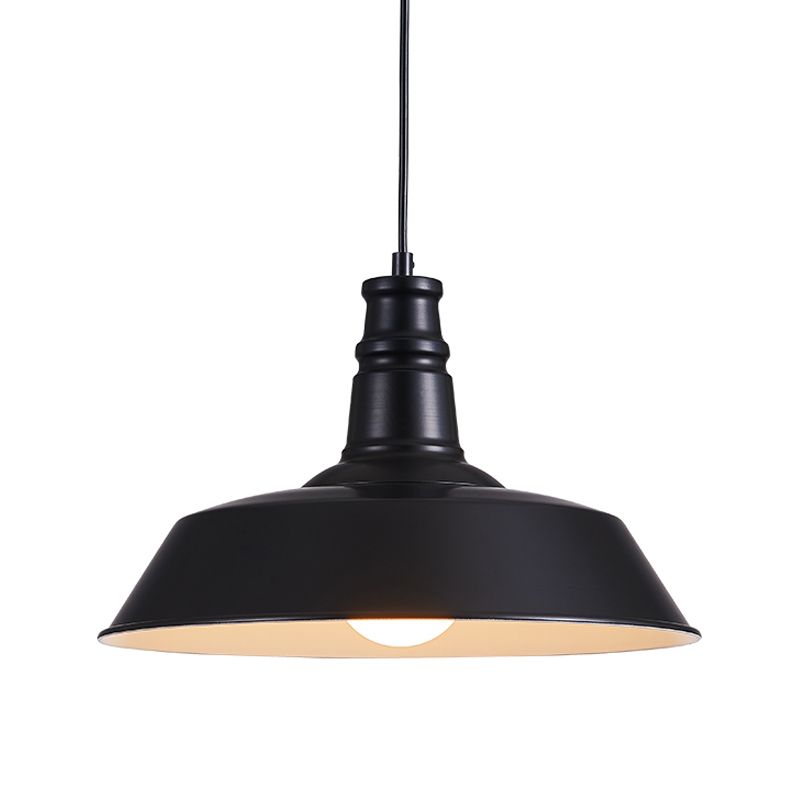 Lampada a sospensione a forma di fienile multicolore Metal industriale 1 ristorante Bulb Hanging Light
