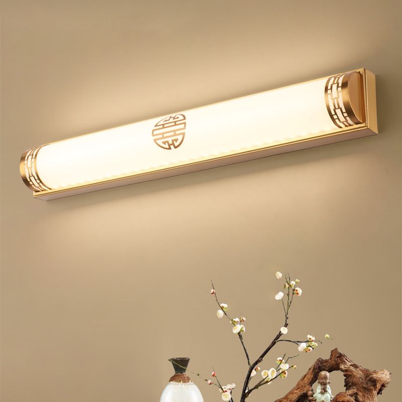 Modern Metallic LED Wall Sconce Linear Bathroom Vanity Lighting Fixture