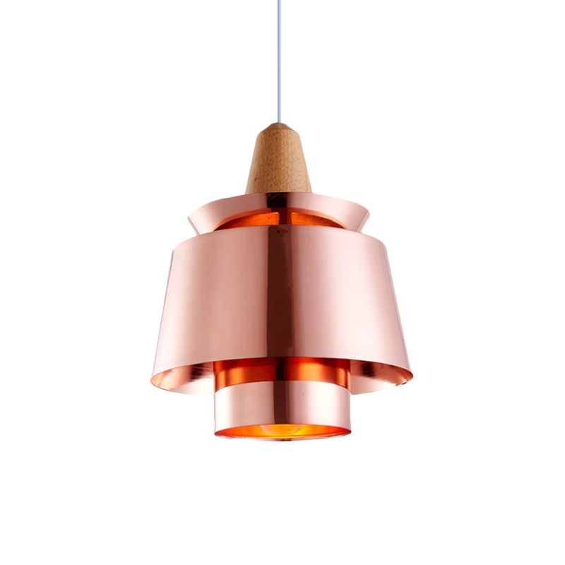 1 cabezal de comedor de comedor Luz con tono de metal cónico