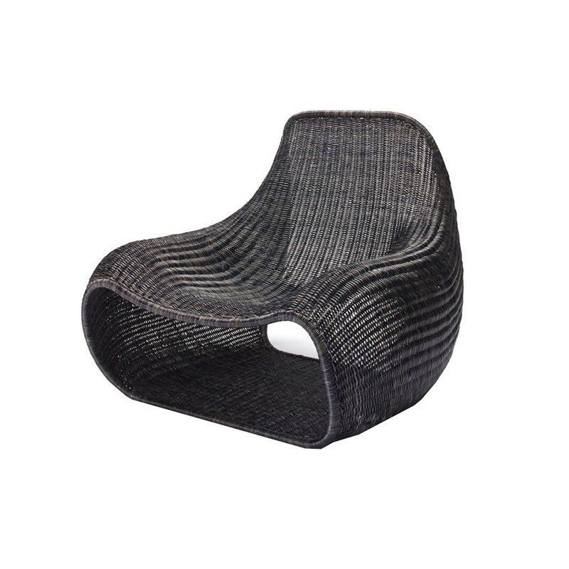 Contemporary Water Resistant Outdoor Patio Sofa 1-Seater Wicker Patio Sofa