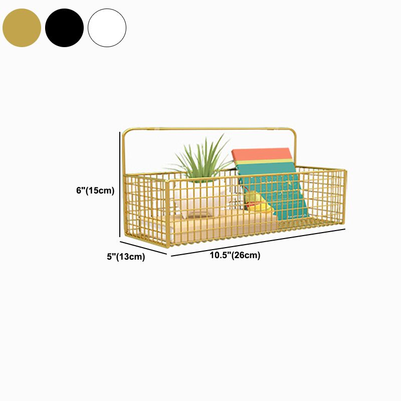 Modern Metal Floating Bookcase 6-inch Wide Wall Mounted Book Shelf