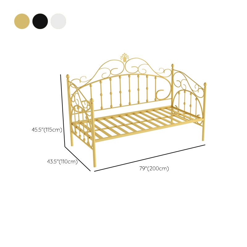 Scandinavian Daybed in Iron with Open-Frame Headboard Princess Theme Bed