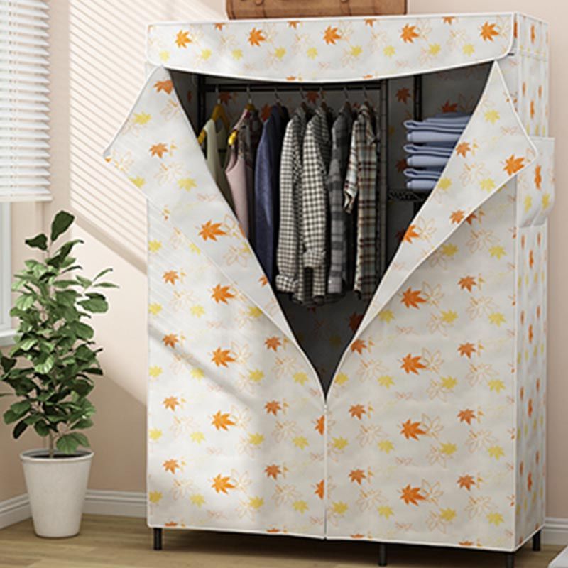 Contemporary Style Wardrobe Metal Wardrobe Closet with Adjustable Shelves