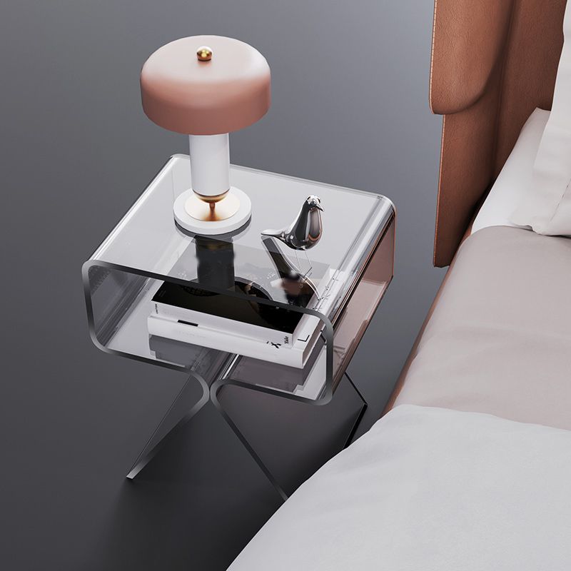 11" Wide Glam Side Table Acrylic Accent Side Table for Bedroom