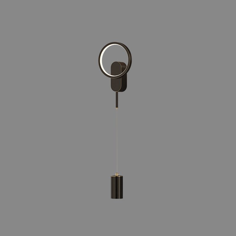 2-Lights Geometric Wall Light Modern 31" High Wall Sconce for Bedroom