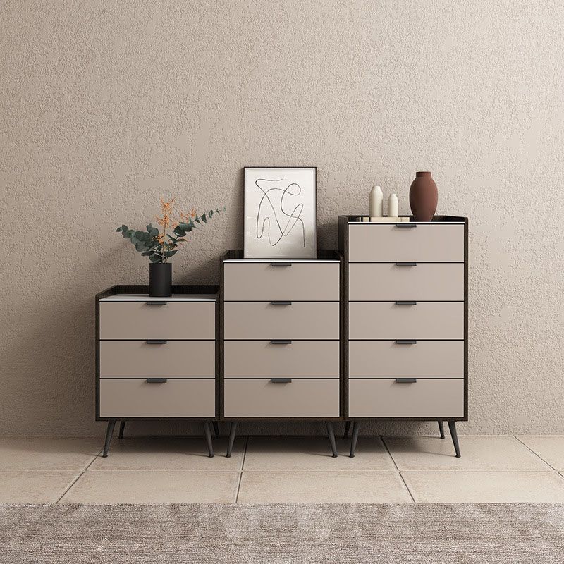 Contemporary Bedroom Stone Storage Chest Vertical Chest with Drawers