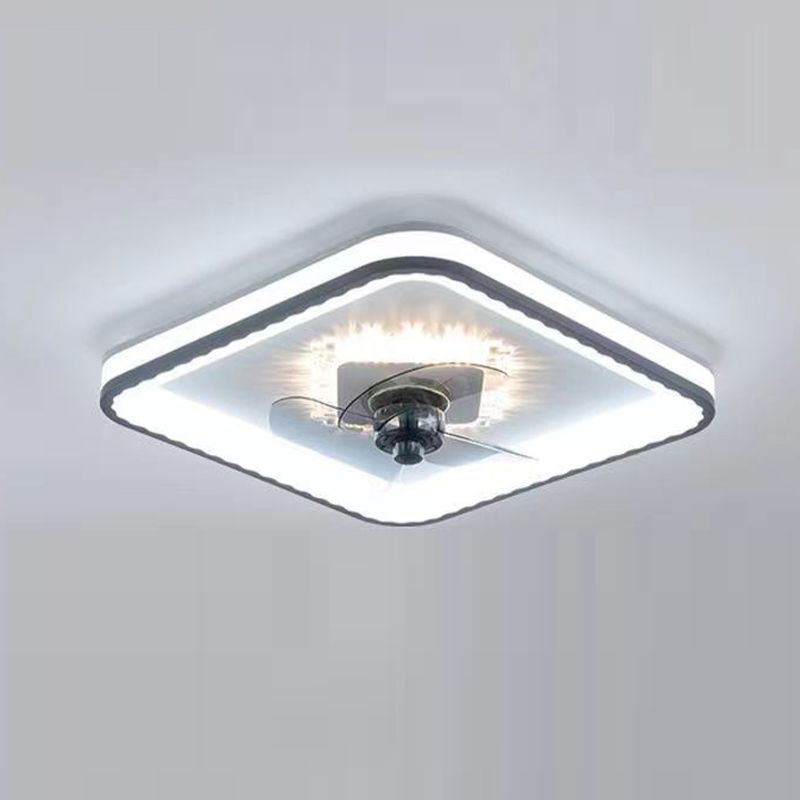 Geometrische Esszimmer Deckenventilator Beleuchtung Acryl minimalistische LED Semi Flush Mount