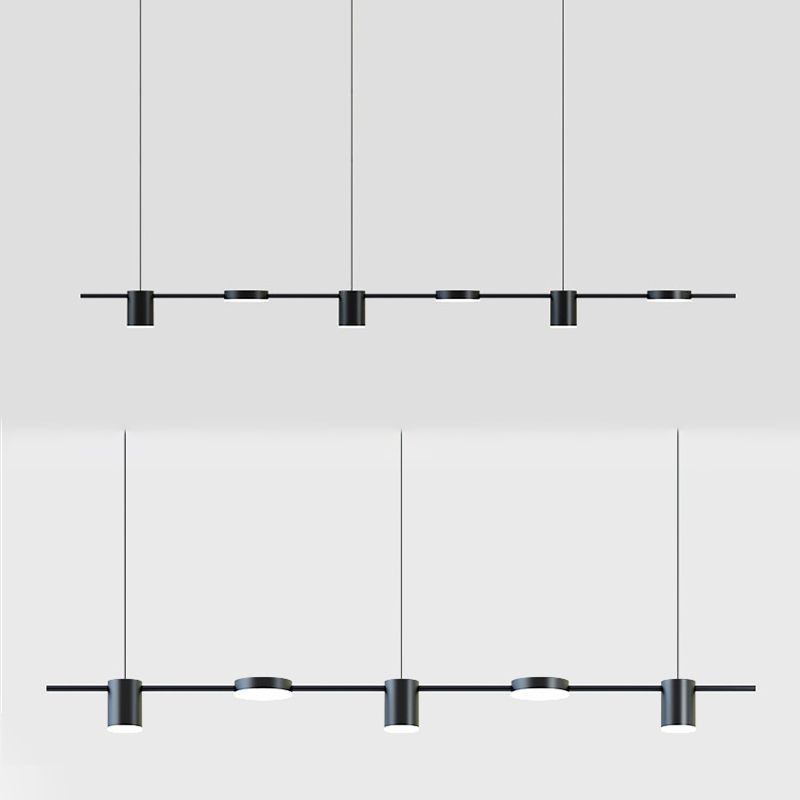 Cylinder Island Lighting Metallic Contemporary Simplicity Pendant Lighting Fixtures for Restaurant