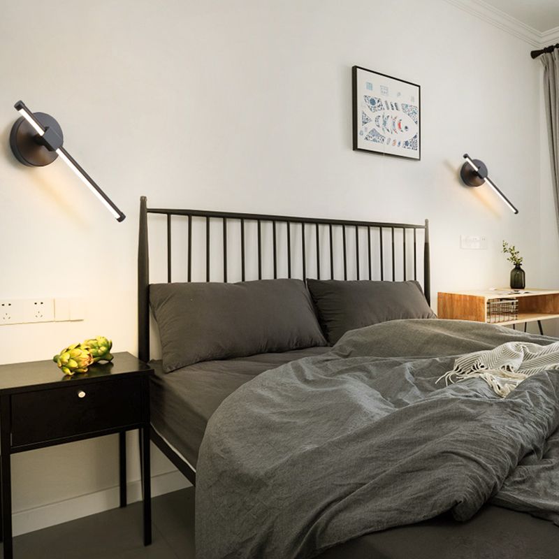 Modern Style Linear Shape Wall Sconce Metal 1 Light Wall Lighting for Beside