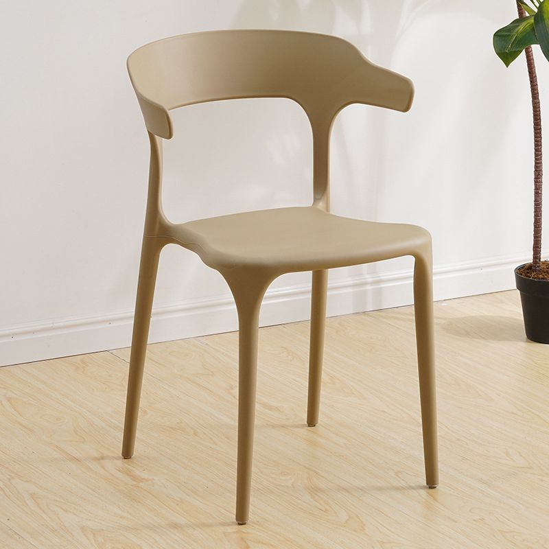 Glam Indoor-Outdoor Chair Stacking Dining Armless Side Chair