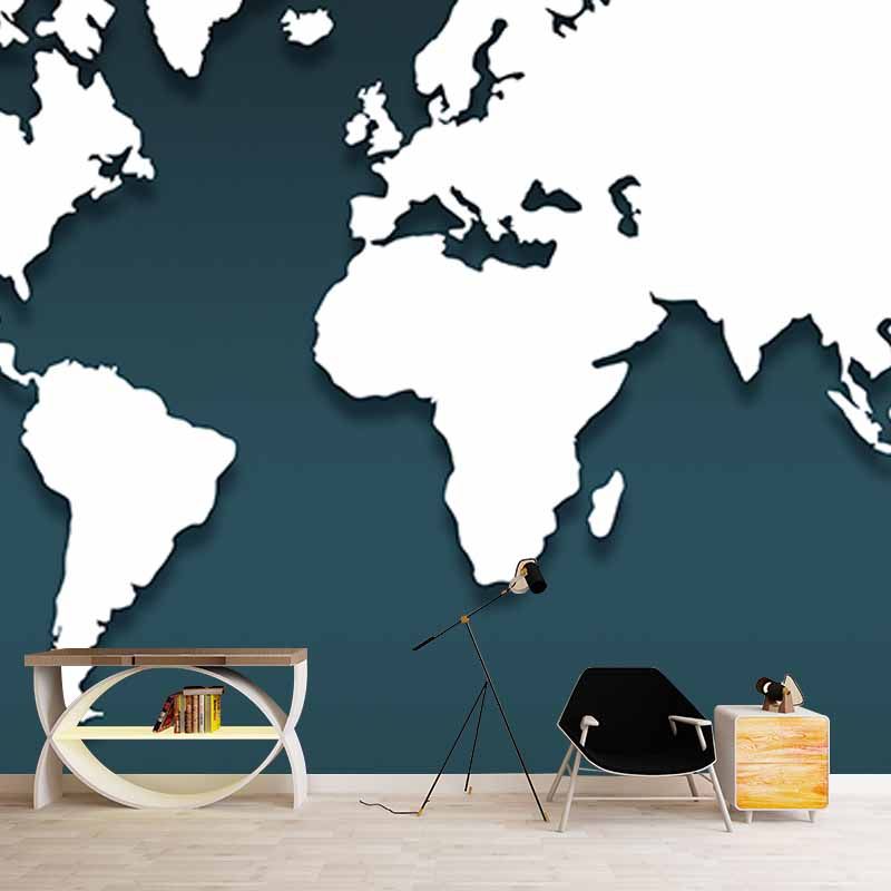 Illustration Wall Mural Wallpaper Map Sitting Room Wall Mural