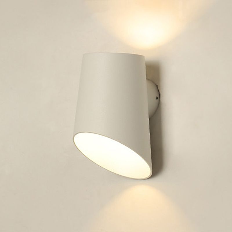 Modern Style Cylinder Shade Wall Lamp Metal 2 Light Sconces for Outdoor